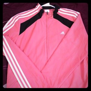 Pink adidas windbreaker
